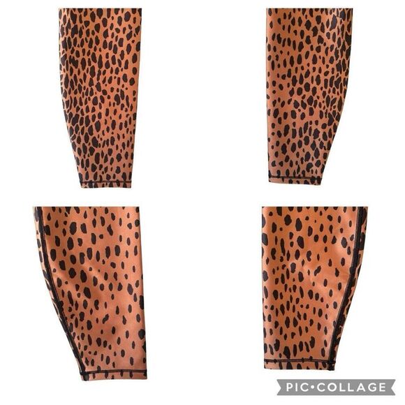Good American Double Fact Core Power Cheetah Leggings High Waist Size 1 S Animal - Picture 4 of 12